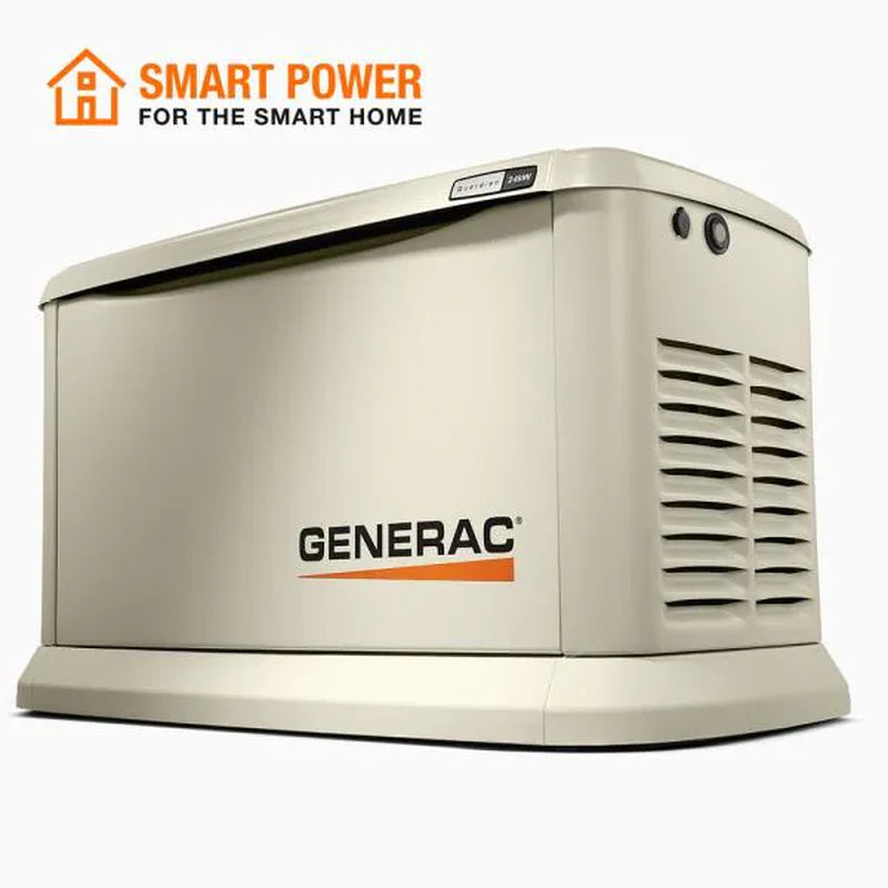 Generac Guardian 24,000-Watt (LP)/21,000-Watt (NG) Air-Cooled Whole House Generator with Wi-Fi and 200-Amp Transfer Switch