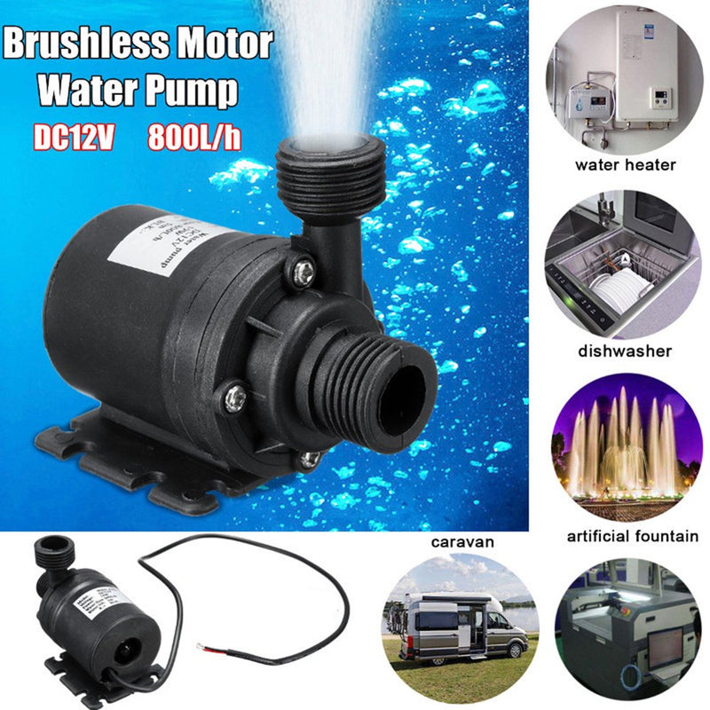 Solar Water Pump Kit - Low Noise Brushless  50W 800L/H DC 12V