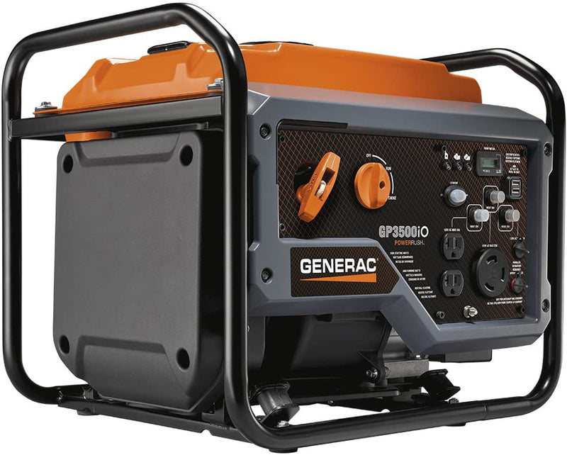 Generac 7128 GP3500iO 3,500-Watt Portable Generator - PowerRUSH for Increased Starting Capacity, Quieter & Lighter Design, ​​​​​​​True Power Technology, RV Ready, Enhanced Convenience