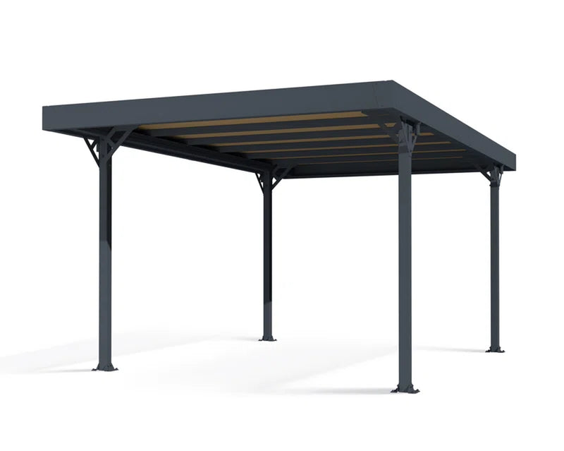 Palram -  Palma 5000 Carport 14Ft 4In X 9Ft 7In Gray/Bronze