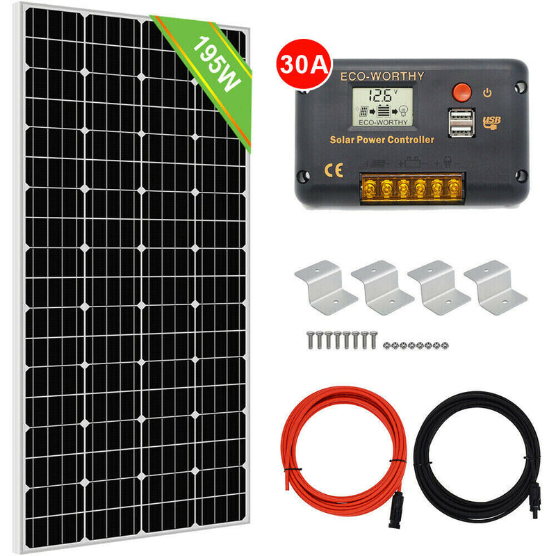 ECO-WORTHY Solar Panel System Kit - 1600W 1200W 800W 600W 400W 200W Watt Solar Panel Kit for Home RV Marine Shed US