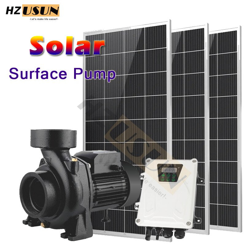 2 HP DC Surface Water Pump for Irrigation Controller Solar Powered Surface Mounted Dam Water Pressure Booster Pumps 