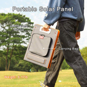 Flashfish 18V 100W Foldable Solar Panel Portable Solar Charger DC Output PD Type-C QC3.0 for Phones Tablets Camping Van RV Trip