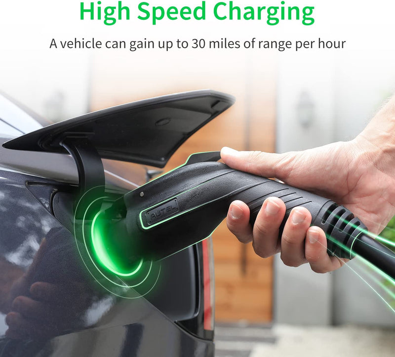 Maxicharger Home Smart Electric Vehicle (EV) Charger, 40 Amp Level 2 Wi-Fi and Bluetooth Enabled EVSE, Indoor/Outdoor Car Charging Station, with In-Body Holster and 25-Foot Cable（14-50 Plug）