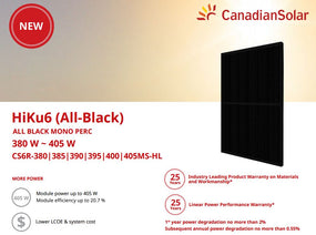 Canadian Solar 395W 108 Half-Cell Mono PERC BOB Tier 1 Solar Panel