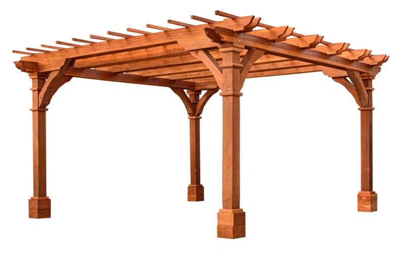 Solid Redwood Pergola