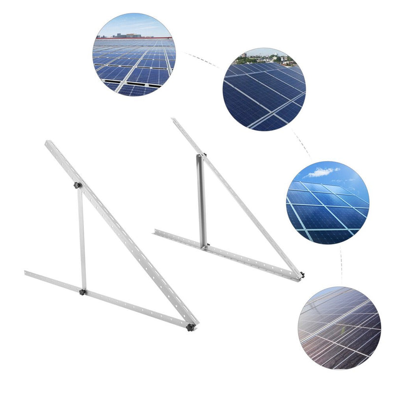 45 Inch Adjustable Solar Panel Mounting Brackets Kit for 2PCS Solar Panels - For RV, Ship, Roof, Shed, Sea, Ground, Garage, and Motorhome