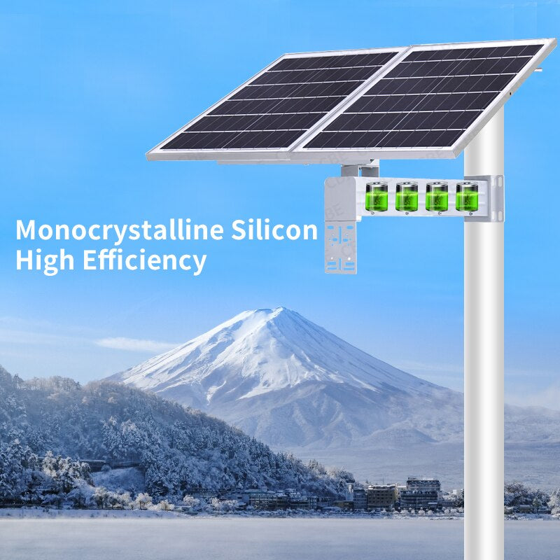 Mono Aluminum Ground Mount - Sun Tracking Solar Panel System - Solar Panel Energy System with Lithium Battery