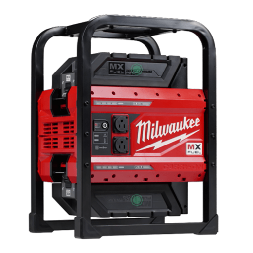 Milwaukee 3600-Watt/1800-Watt Push Start Portable Power Generator MX FUEL - 2 XC Batteries and Charger