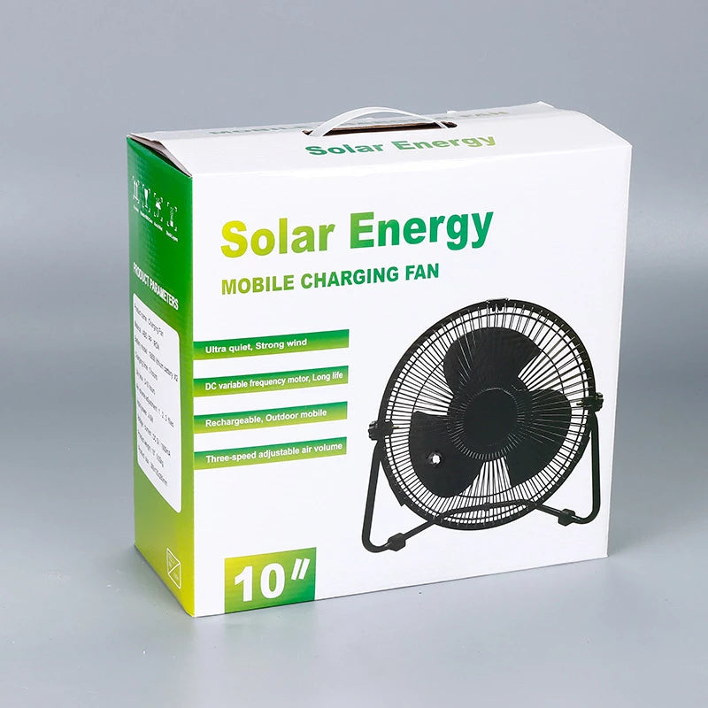 Portable "Big Wind" Solar Electric Outdoor Floor  Fan -  Variable Frequency Household Countertop Fan