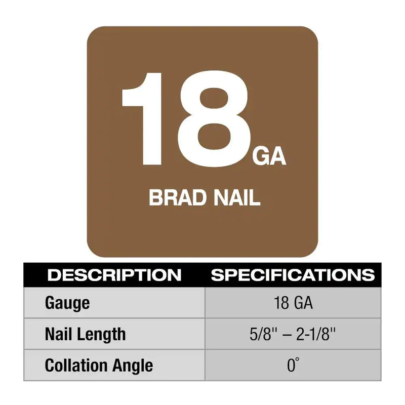 MILWAUKEE M18 FUEL 18ga Brad Nailer - 18-Volt Lithium-Ion Brushless Cordless Gen II 18-Gauge Brad Nailer (Tool-Only)
