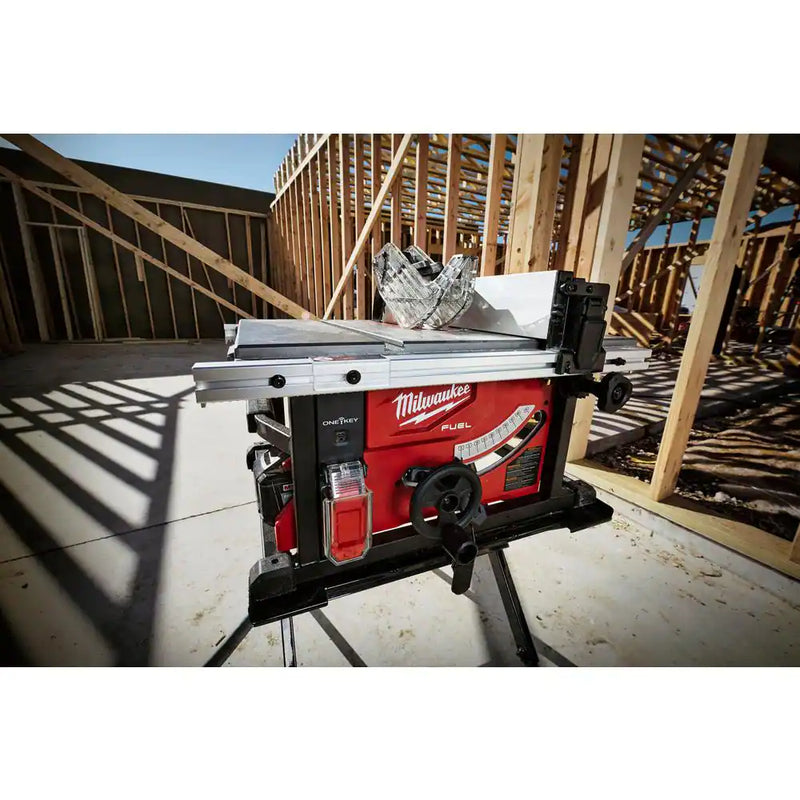 Milwaukee Cordless M18 FUEL 8-1/4 in. Table Saw - 18- Volt Lithium-Ion Brushless Cordless 8-1/4 In. Table Saw Kit W/(1) 12.0Ah Battery & Rapid Charger - ONE-KEY 