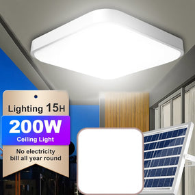 Indoor - Outdoor Solar Ceiling Light - Energy Saving  - Waterproof 