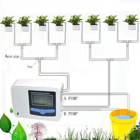 Dual Pump Smart Drip Watering System - Timer - Automatic Solar Charging 