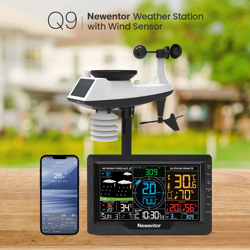 Professional Wireless Weather Station 8-In-1 Rain Gauge with