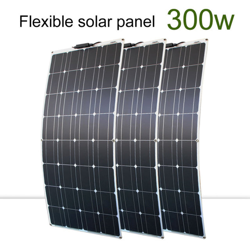 Portable, Flexible Monocrystalline Solar Panels  - 100W  200W 12V - 16V 800W Plate Cells