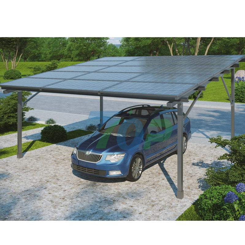 Complete Solar Carport - On Grid Solar Energy System - 6.6KW - Aluminum Waterproof