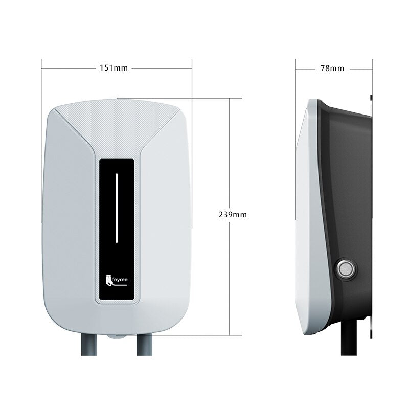 feyree Portable EV Charger Type2 32A 7KW EVSE Wi-Fi APP Control
