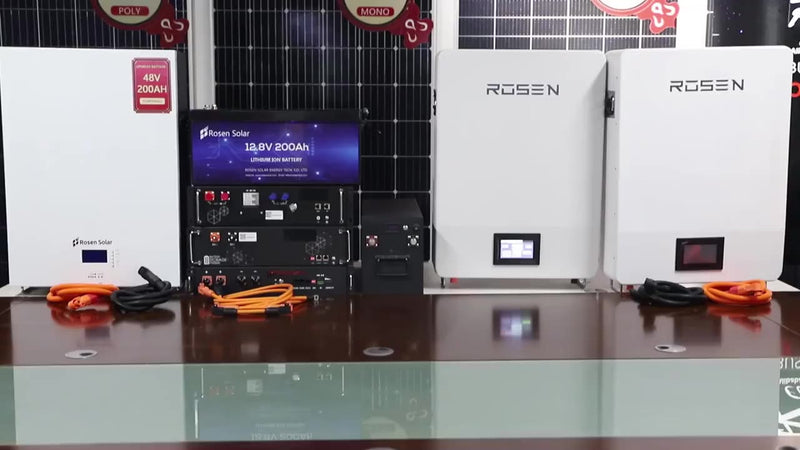 Rosen Lithium Ion Powerwall Home Energy Storage Battery - 10Kwh Li Ion Battery for Solar Power