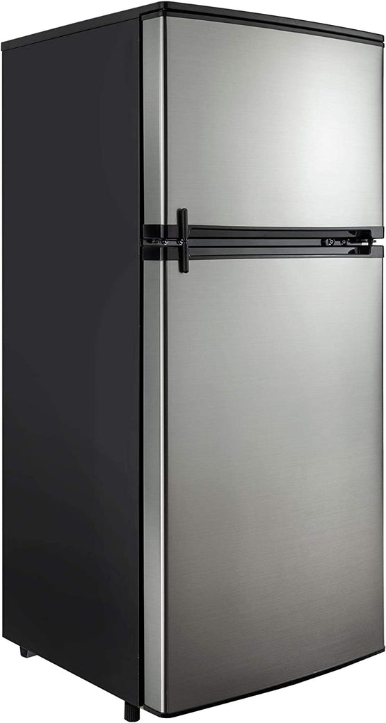 RV Refrigerator Stainless Steel | 4.3 Cubic Feet | 12V | 2 Door Fridge