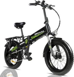 Folding Electric Bicycle for Adults, 7-Speeds 28MPH 62Miles Range, 20