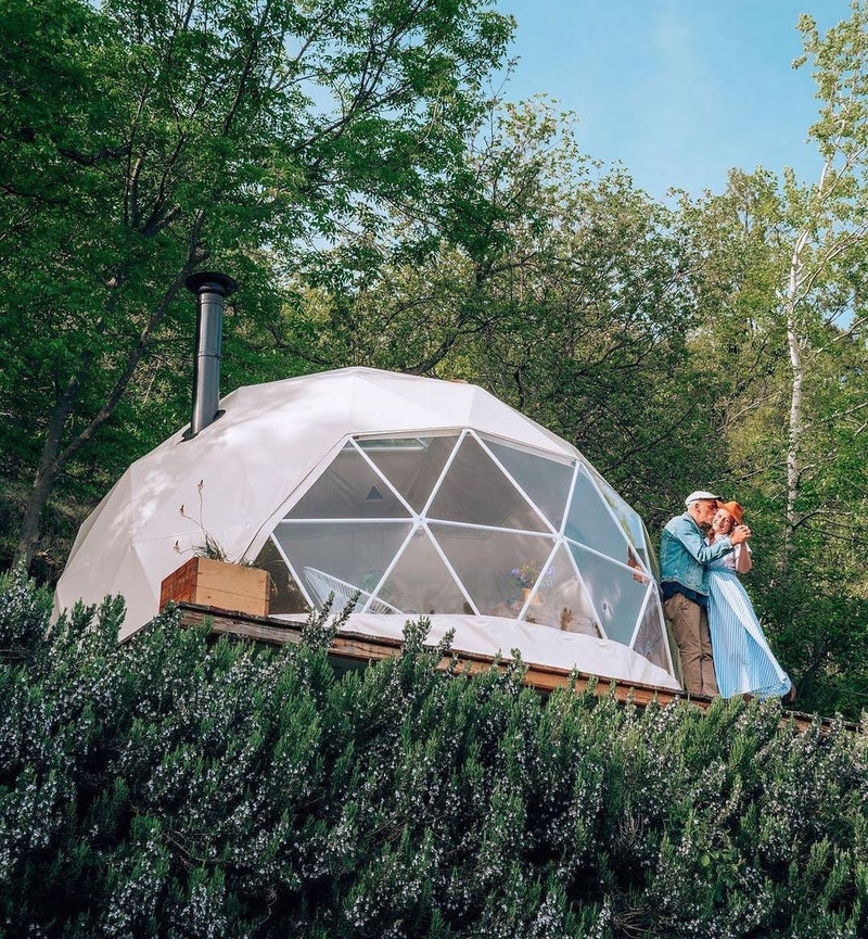 Eco Dome Tents 6M-15M PVC Round Canvas Glamping Dome Tent - Luxury Accommodation Living 