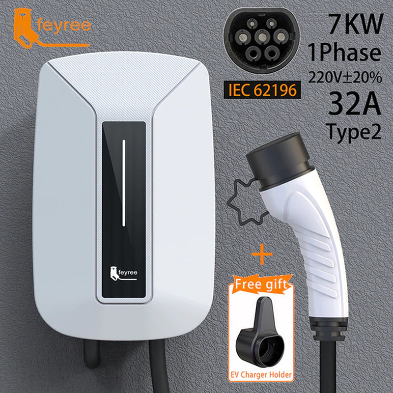 32A 7KW Portable EV Charger EVSE Charging Box Type2 IEC
