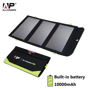 Portable Solar Panel - 21W Solar Charger, 2USB Ports - Outdoor Backup Power for Camping, Iphone, Gopro, Ipad 