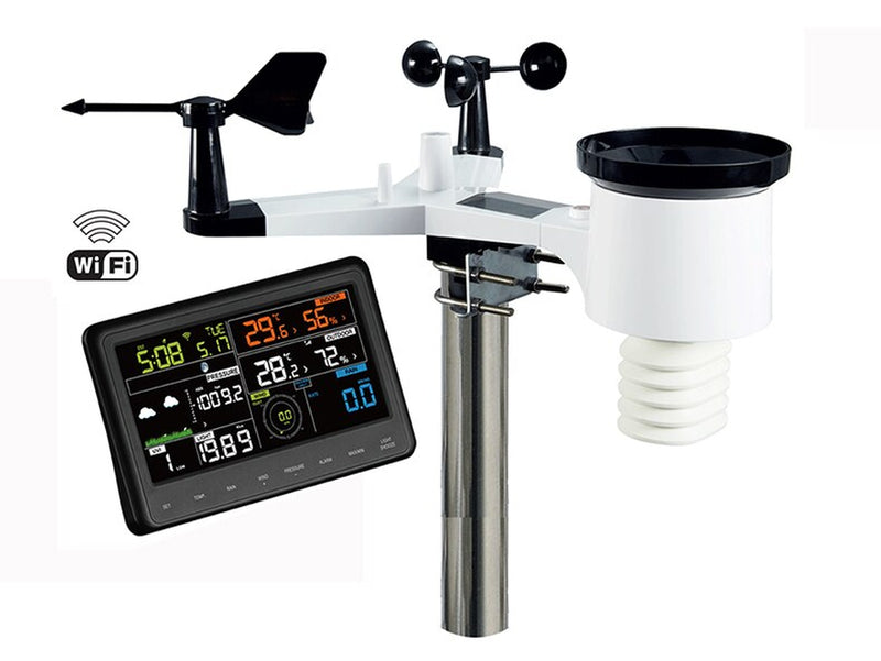 Wireless Weather Station Solar Charging Wind Speed, Wind Direction, Temperature, Humidity, Rainfall, Light Pressure