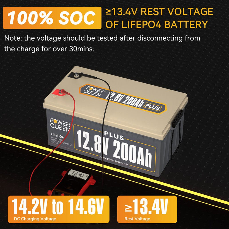 12V 200AH Lifepo4 Deep Cycle Lithium Battery+Charger for RV Off-Grid Solar