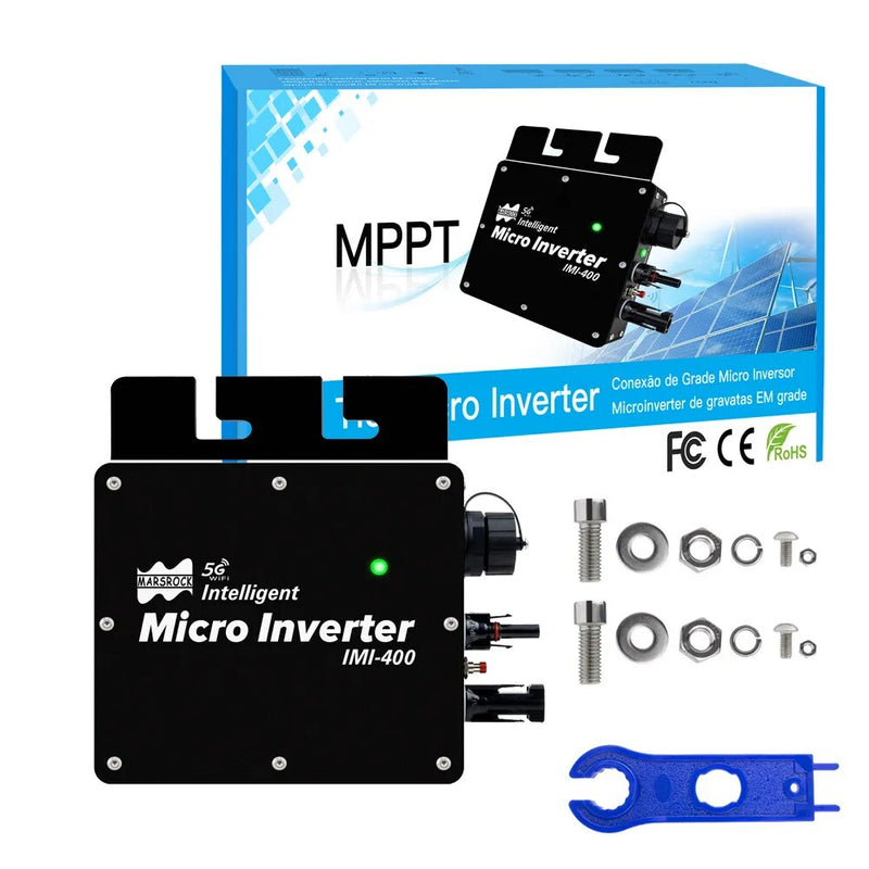 Grid Tie Micro Solar Inverter 400W Smart Wifi 230VAC  22-50VDC Input for 60/72 Cells Solar Panel 250~450W MPPT IP65 Intelligent