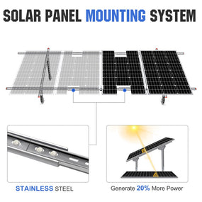 Adjustable Mounting Brackets Kit for 400W Solar Panels