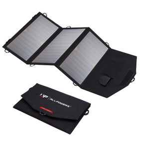 Portable Solar Panel - 21W Solar Charger, 2USB Ports - Outdoor Backup Power for Camping, Iphone, Gopro, Ipad 