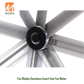 Solar Hybrid Powered Giant Fan - Day Night Ventilation Ceiling Fan - 440W DC 36V 120'' - Industrial Commercial Heat Extractor 