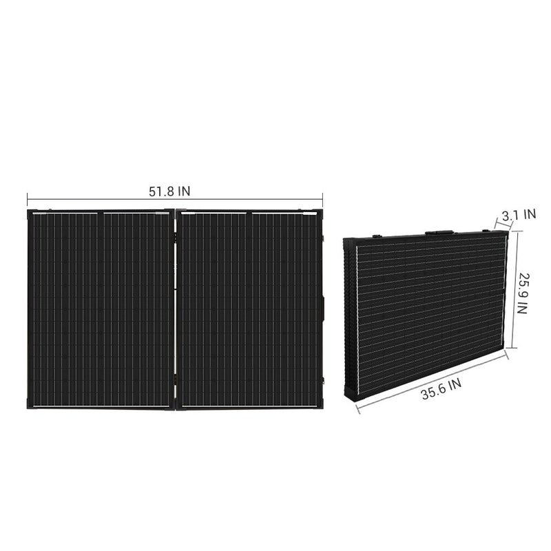 Renogy Monocrystalline 100-Watt Portable Solar Panel 24.8-in x 20-in x 2.8-in 
