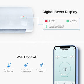 Off Grid Solar Air Conditioner - Solar Power Minisplit AC Unit  48V Dc Battery Voltage