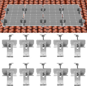 Roof Solar Panel Mounting Bracket System Kit (For 1-4 Pieces Solar Panels)