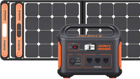 Solar Generator 1000, 1002Wh Capacity with 2X Solarsaga 100W Solar Panels, 3 X 1000W AC Outlets, Portable Power Station Ideal for Home Backup, Emergency, Outdoor Camping