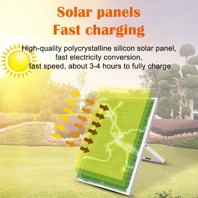 Household Solar Fan 12-Speed Outdoor Portable Fan USB Mobile Phone Fishing Light Charging