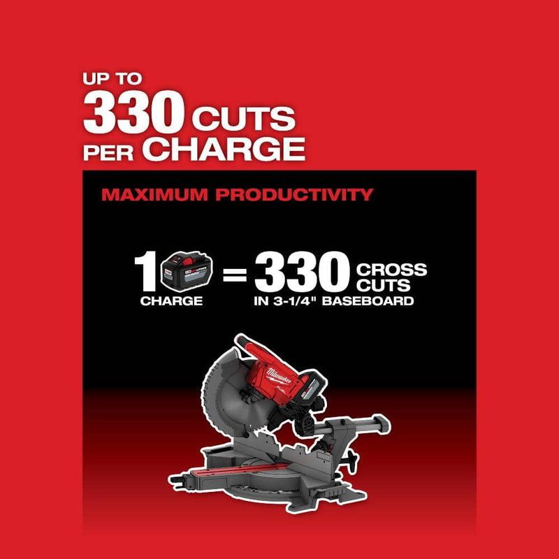  MILWAUKEE M18 FUEL 12 in. Dual Bevel Sliding Compound Miter Saw -18V Lithium-Ion Brushless Cordless 12 In. Dual Bevel Sliding Compound Miter Saw (Tool-Only)