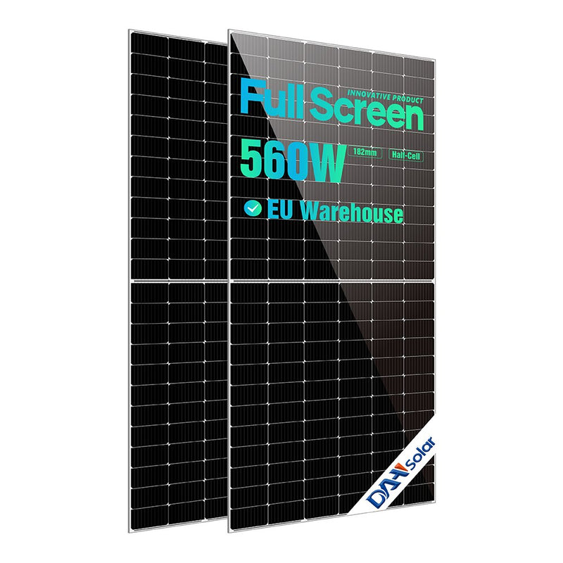 Full Screen Solar Panel 525W – 560W Mono Half Cell Solar Panels 182mm